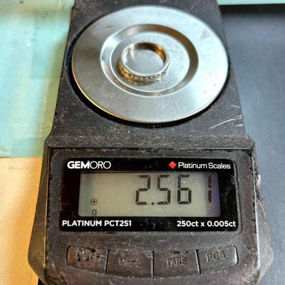 VTG Sterling Silver 925 Cubic Zirconia Pave Set Band 2.25mm Ring Size 6.5 - Picture 10 of 10